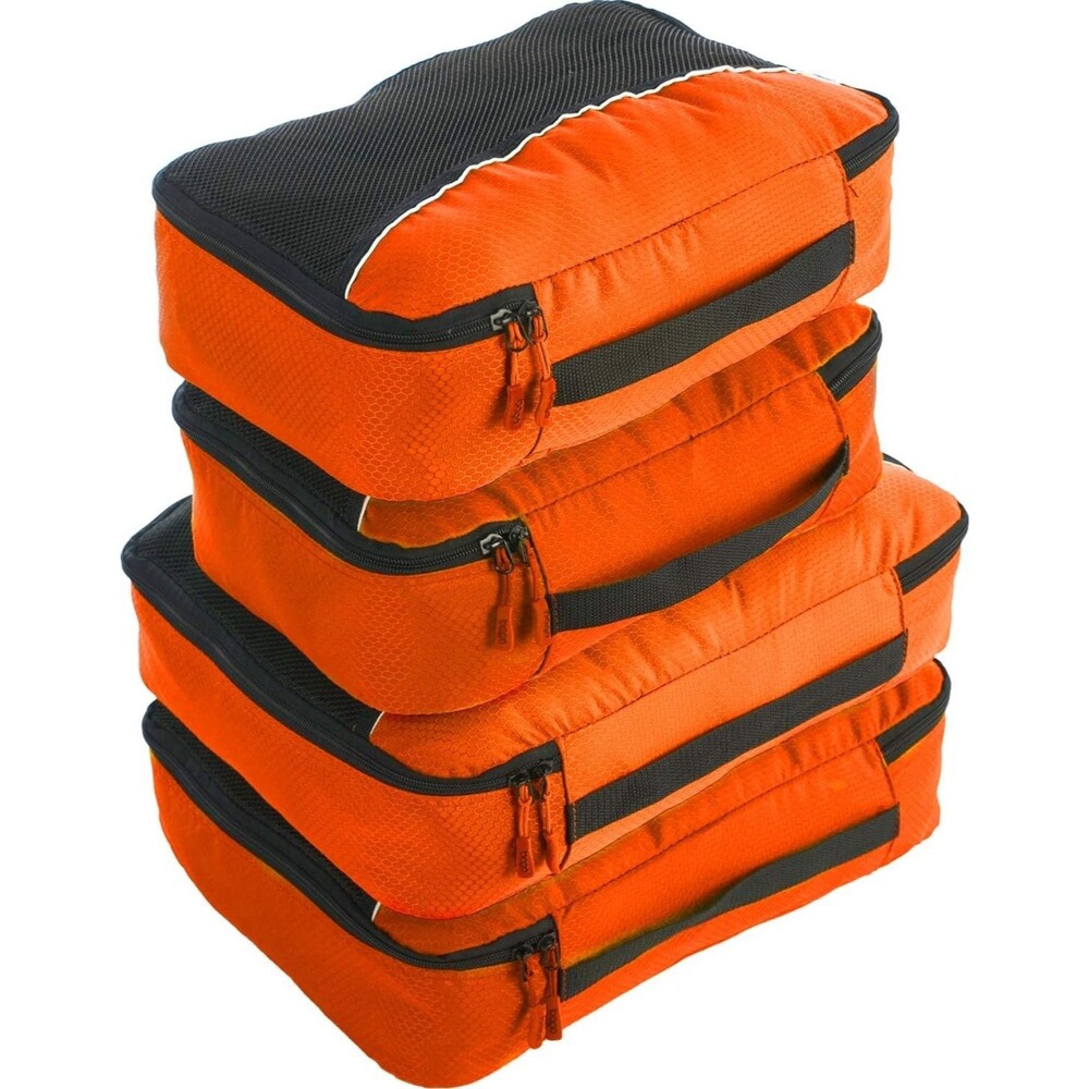 NEW Bago Packing Cubes 4 Piece  Set For Travel In Orange
